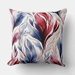 Blå och burgunderfärgade tema-kastkuddar kudde