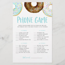 Blå och choklad Donuts Baby Shower Mobilt spel