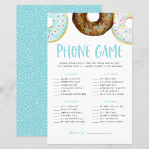 Blå och choklad Donuts Baby Shower Mobilt spel