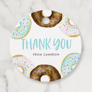 Blå och choklad, Födelsedagsfest, Tack Gåvor Etiketter