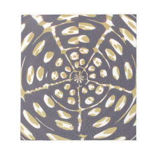 Blå och Creamy Skörd Circle Polka Dot Oval Mönster Anteckningsblock