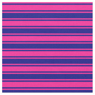 Blå och djup Rosa Rand/Linjer Mönster Tyg