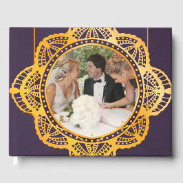 Blå och/eller violett med Guld Mandalas Gästböcker