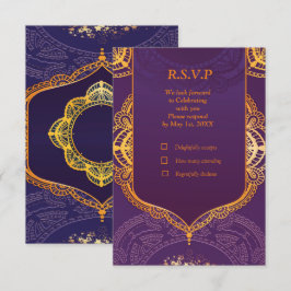 Blå och/eller violett med Guld Mandalas OSA Kort