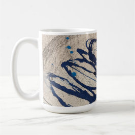 Blå och grå abstrakt Ohs Kaffemugg