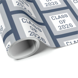 Blå och Grå Presentpapper för Examen | 2026