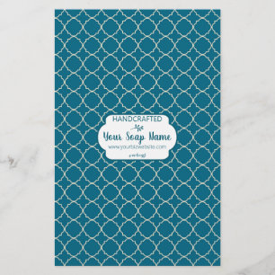Blå och grädda Katrefoliedesign - Papper