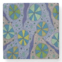 Blå och Grått Cosmic-Abstrakt 