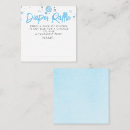 Blå och Grått Diaper Raffle Baby Shower Biljett Tilläggskort