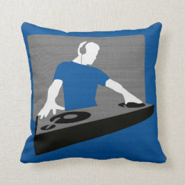 Blå och Grått DJ Pillow Kudde