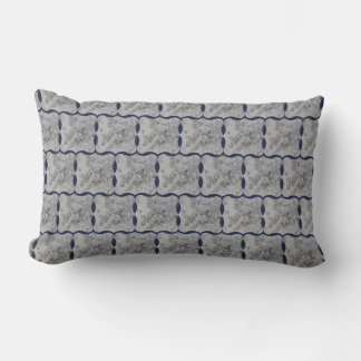 Blå och Grått Land Chic design Lumbarkudde