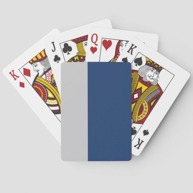 Blå och Grått stripe Casinokort (Baksidan)