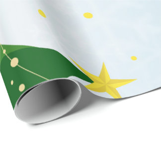 Blå och grön lekfull julpresent presentpapper
