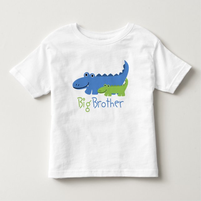 Blå och Grönt Alligator Big Brother T-shirt (Framsida)