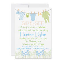 Blå och Grönt Lilla kläder Sip och se