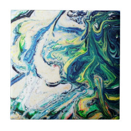 Blå och grönt marmor kakelplatta