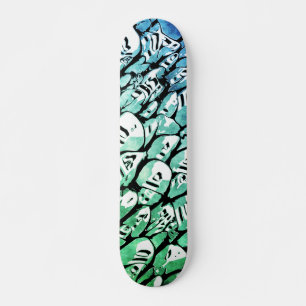 Blå och Grönt Mini Skateboard Bräda 18,5 Cm
