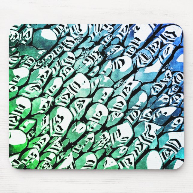 Blå och Grönt Musmatta (Framsidan)
