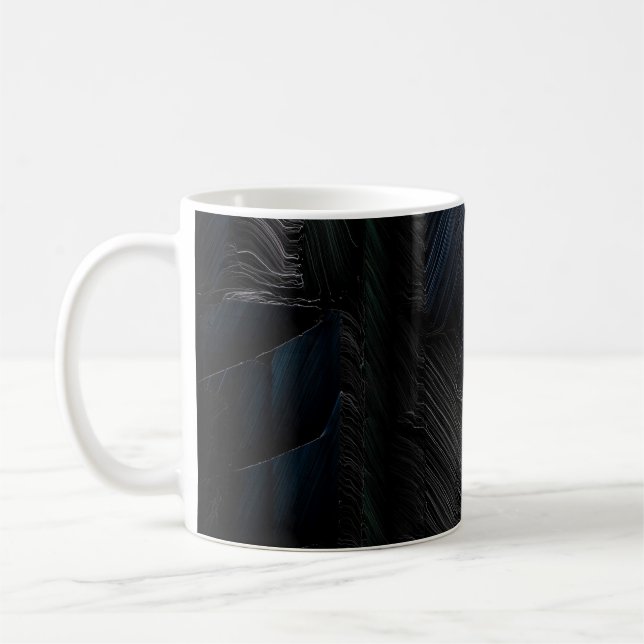 Blå och grönt på blåplastbehållare kaffemugg (Vänster)