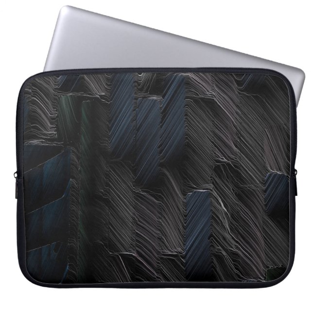 Blå och grönt på blåplastbehållare laptop fodral (Framsidan)