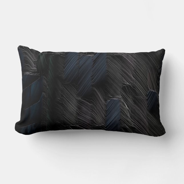 Blå och grönt på blåplastbehållare lumbarkudde (Framsida)