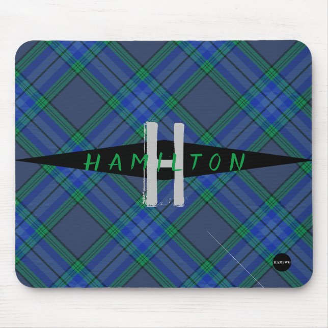 Blå och grönt Play Mousepad - HAMbyWG Musmatta (Framsidan)