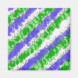 Blå och Grönt Splatter Distress Magnet