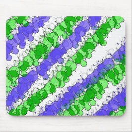 Blå och Grönt Splatter Distress Musmatta
