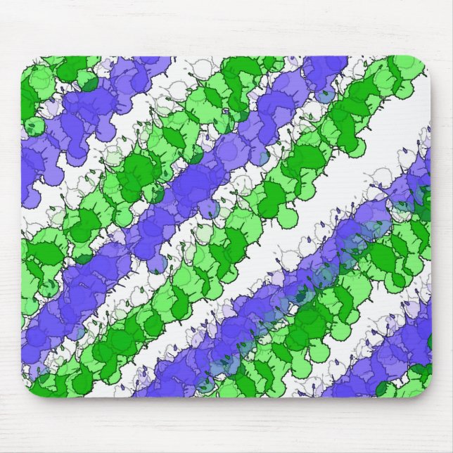 Blå och Grönt Splatter Distress Musmatta (Framsidan)