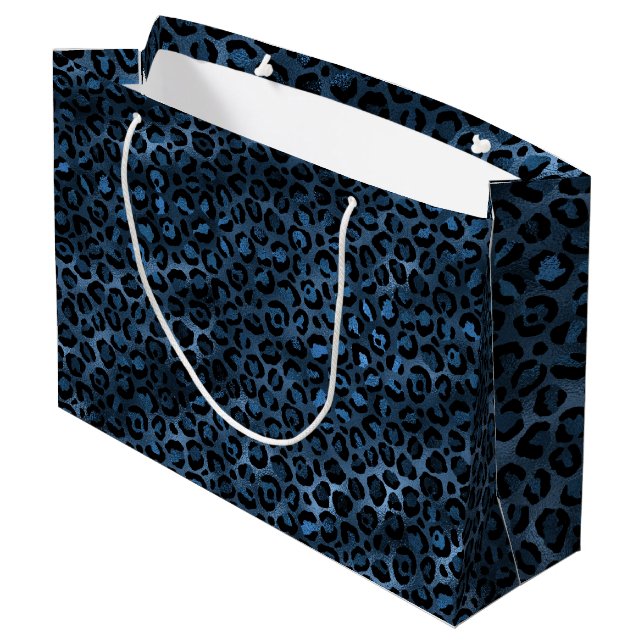 Blå och gul leopard serie design 3 (Baksidan Vinklad)