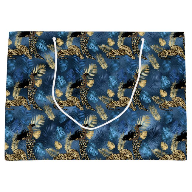 Blå och gul leopard serie design 6 (Framsidan)