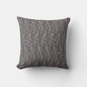blå och gul minimalistisk boho pilmönster kudde