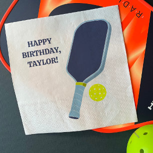 Blå och gul pickleballracket Personlig Pappersservett