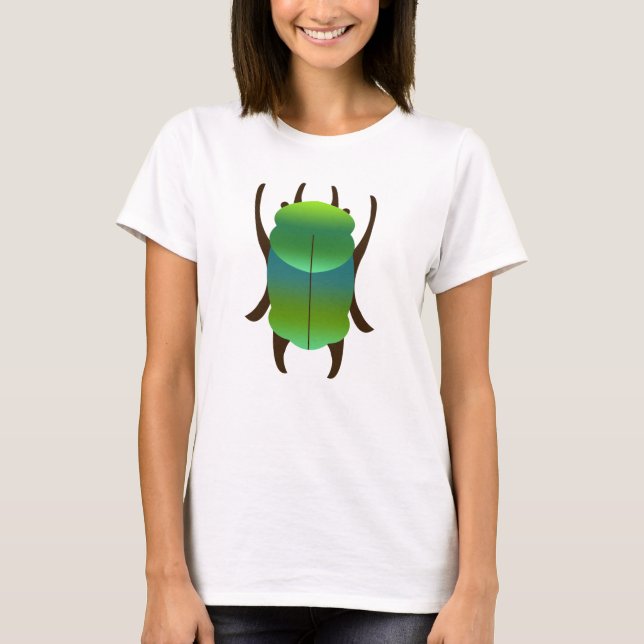 Blå och gul praktbagge t shirt (Framsida)
