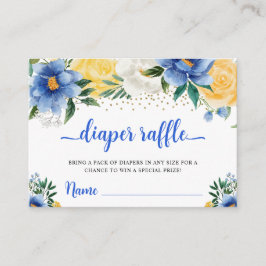 Blå och Gula blommor Babykläder, hårklack Tilläggskort