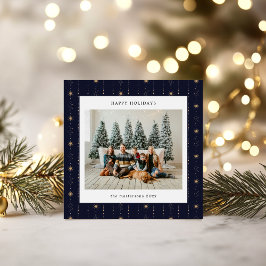 Blå och gula stjärnor Tapet Foto Julkort