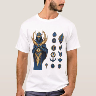 Blå och Guld Armor - Legends förbund T Shirt