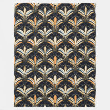 Blå och Guld Art Deco