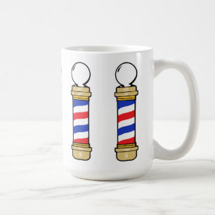 Blå och Guld Barber Poles Kaffemugg