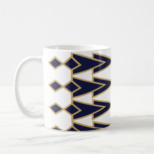 Blå och Guld Bowties Coffee Mugg