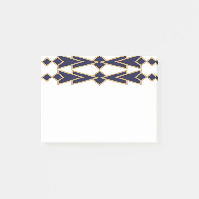 Blå och Guld Bowties Post-it Block (Framsida)