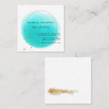 Blå och Guld Brushstrokes