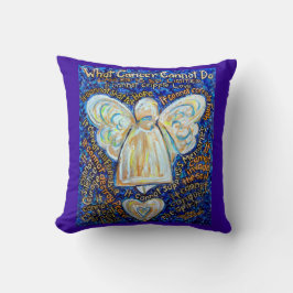 Blå och Guld Cancer Angel Decorative Dekorativ kud Kudde