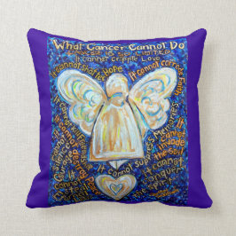 Blå och Guld Cancer Angel Decorative Dekorativ kud Kudde