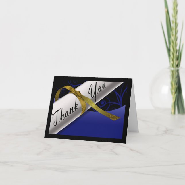 Blå- och Guld-diplomat Tack Kort (Framsida)