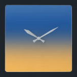 Blå och Guld Fyrkantig Klocka<br><div class="desc">.</div>