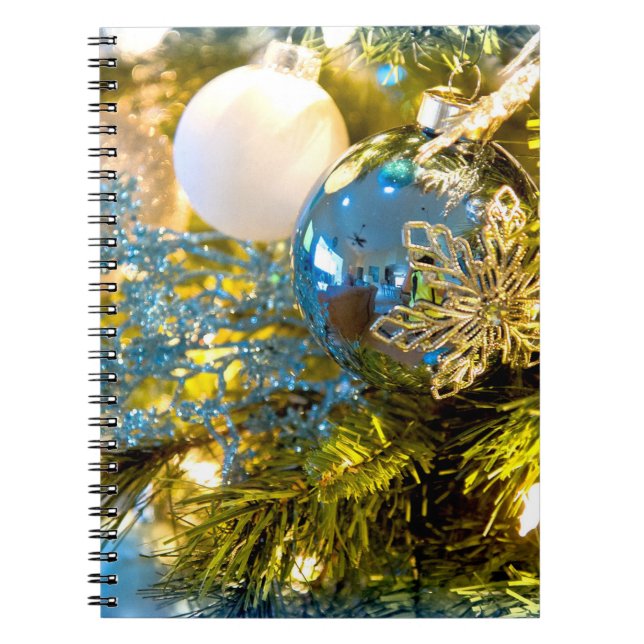 Blå och Guld jul, magi Anteckningsbok (Framsidan)