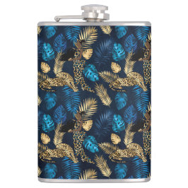 Blå och Guld Leopard-seriens utformning 8 Fickplunta