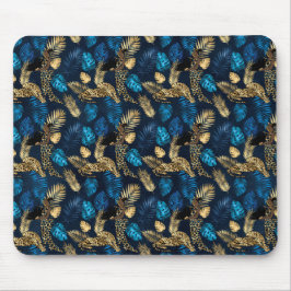 Blå och Guld Leopard-seriens utformning 8 Musmatta