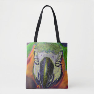 Blå och Guld Macaw Ansikte Parrot Art Tygkasse